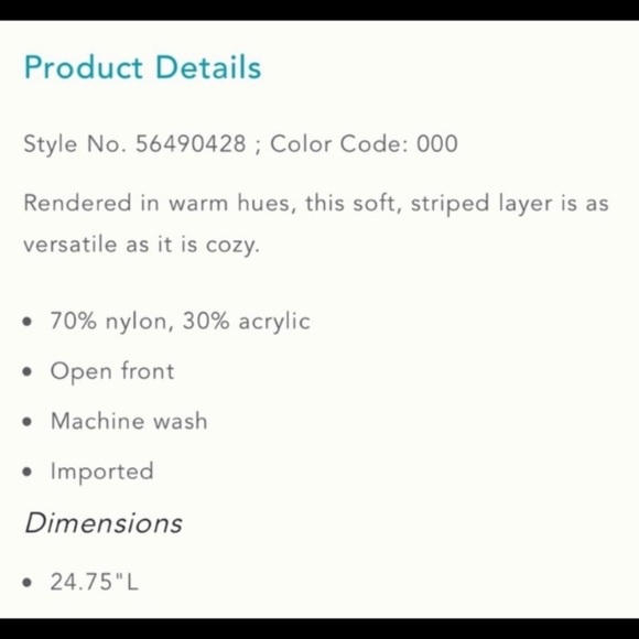 Anthropologie Do Everything In Love Striped Open Cardigan - Picture 3 of 6